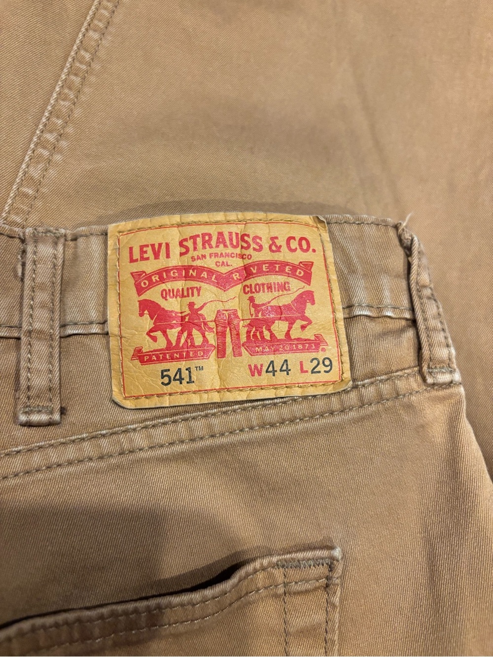 Levi's Brown Workwear 541 Athletic Taper Jeans